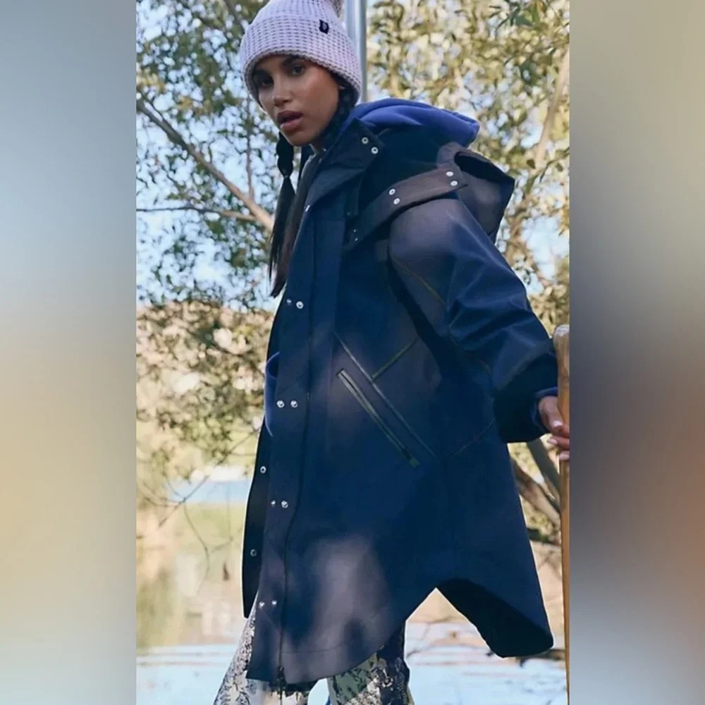 NWT Free people Movement Moon Magic Reflective Rain Parka Jacket - Picture 11 of 11